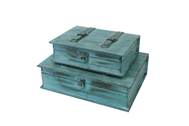 Rathulf 2 Piece Stainless Steel Book Box Set