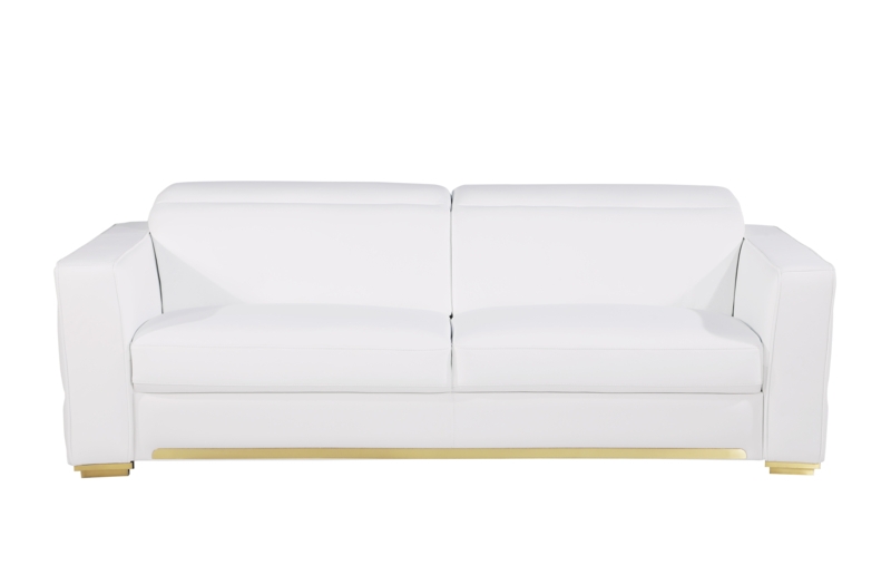Raymod 80'' Top Grain Genuine Leather Square Arm Sofa
