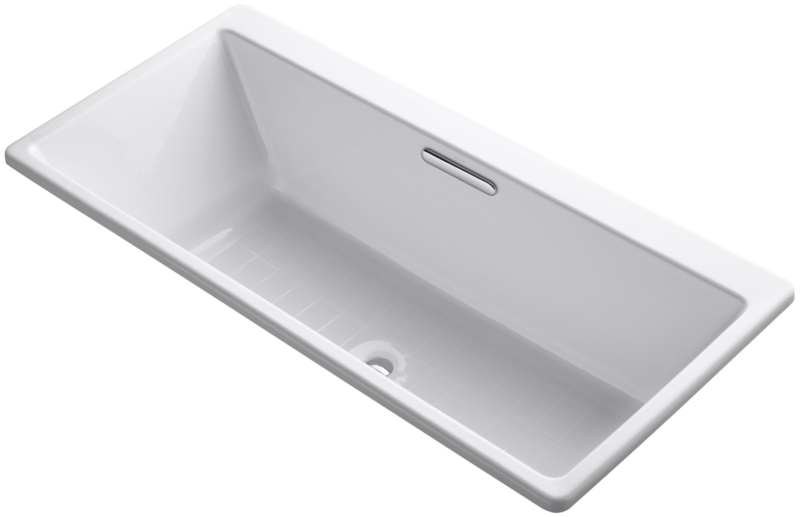 Reve 67" x 32" Drop In Soaking Cast Iron Bathtub