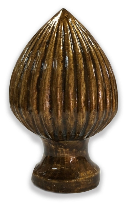 Ribbed Pear Lamp Finial
