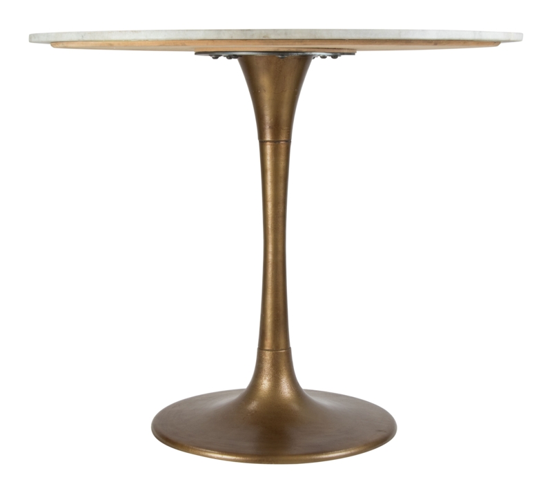 Round Marble Top Metal Base Dining Table