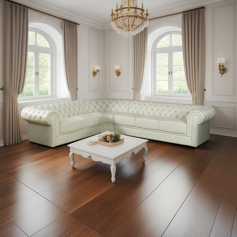 Sabria 138'' Leather Sofa