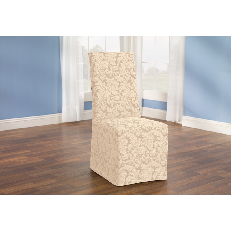 Scroll Classic Box Cushion Dining Chair Slipcover