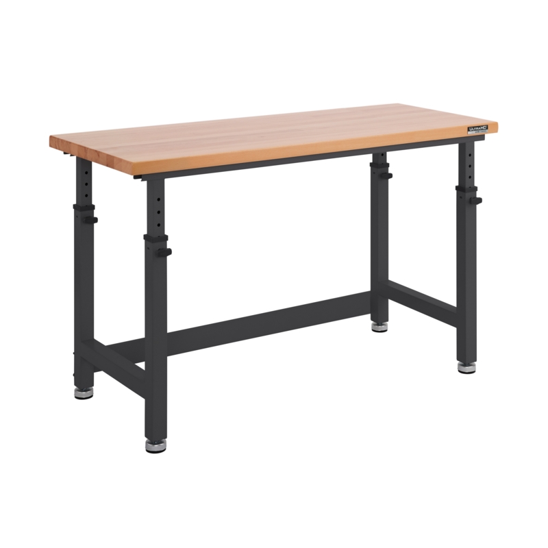 Seville Classics UltraHD Adjustable Height Workbench, 60" W x 24" D x 28.5" - 42" H
