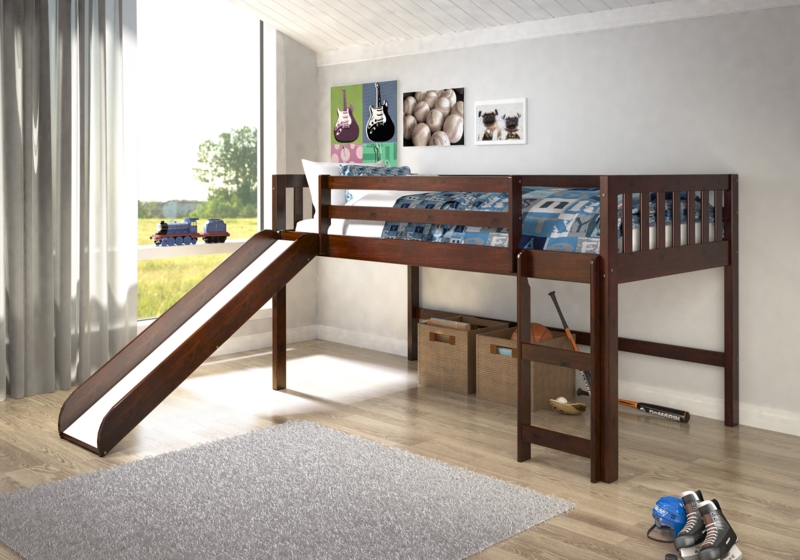 Skakke Twin Solid Wood Platform Loft Bed by Harriet Bee