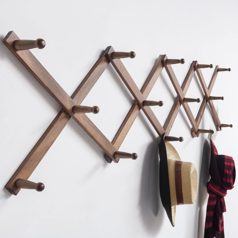 Solid Wood Wall 14 - Hook Wall Mounted Coat Rack