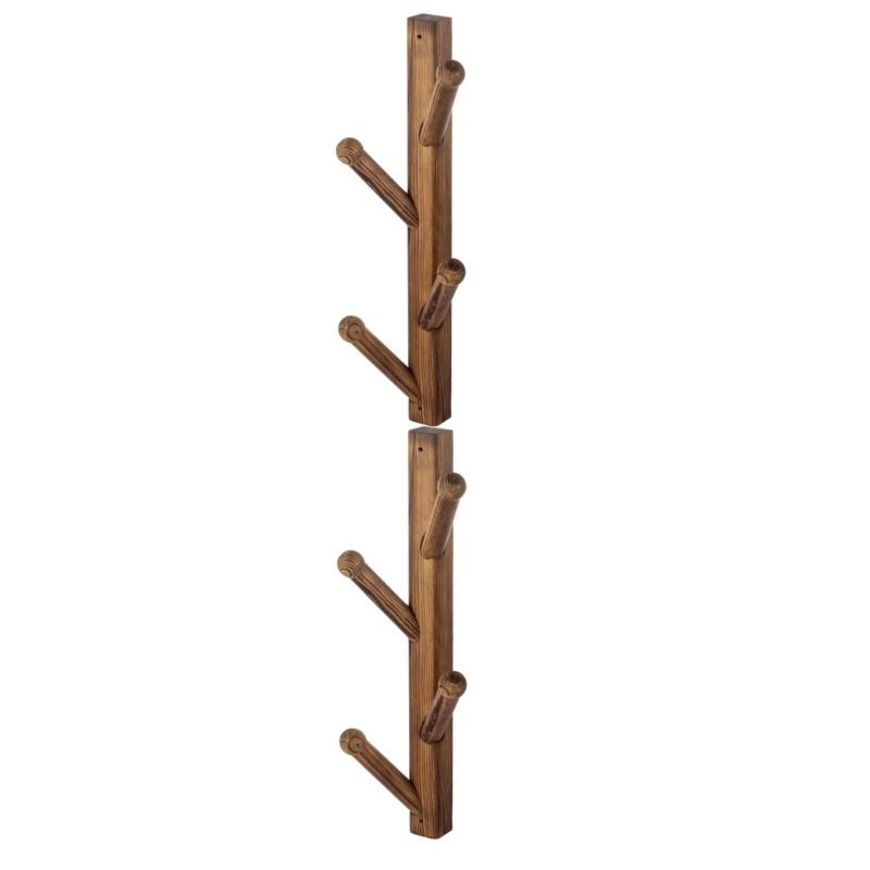 Solid Wood Wall 8 - Hook Wall Mounted Coat Rack