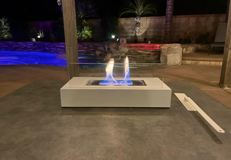 Stainless Steel Bio-Ethanol Tabletop Fireplace
