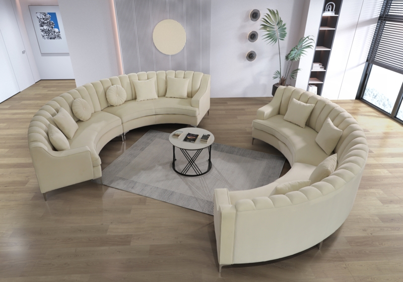 Steubenville 2 - Piece Velvet Sectional