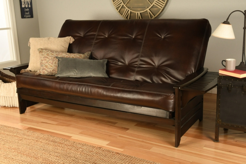Stratford Faux leather Futon and Mattress