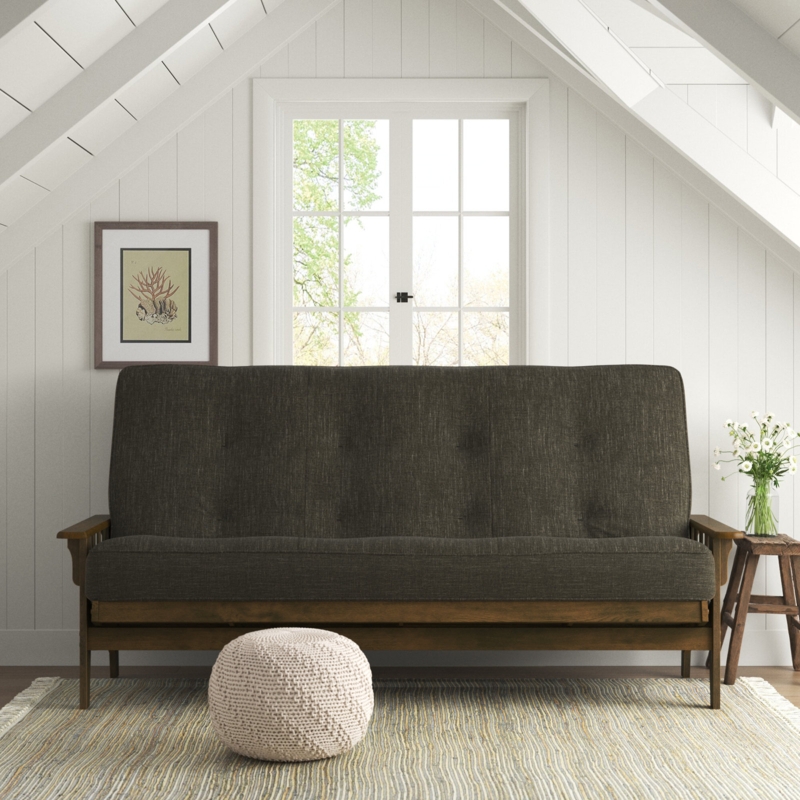 Stratford Queen 87" Wide Loose Back Futon and Mattress
