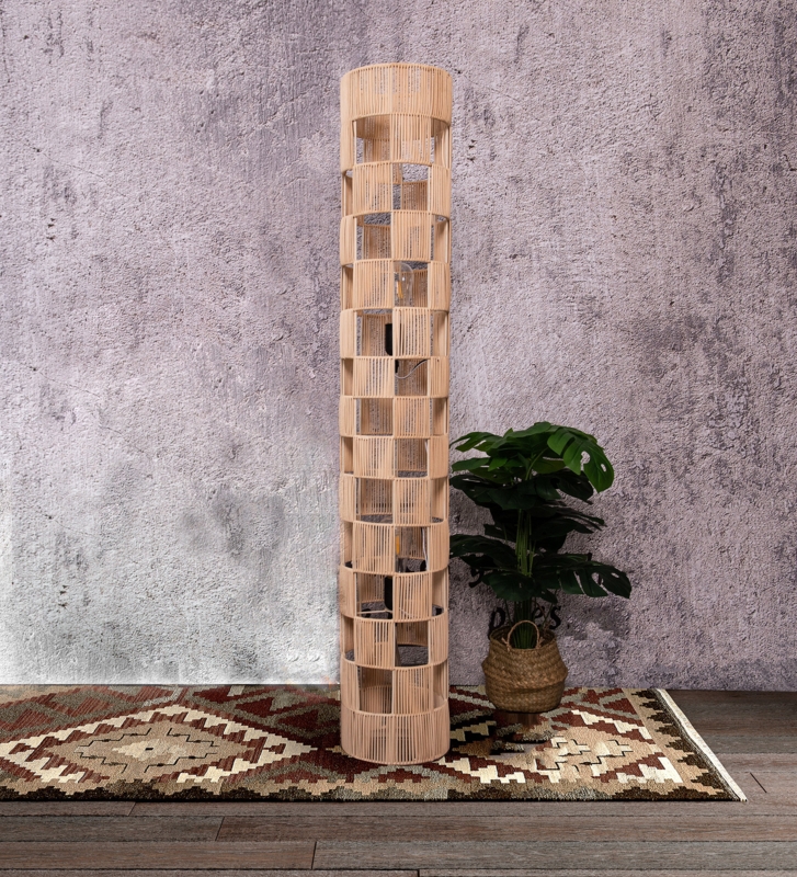 Sucher 47'' Rattan 2-Light Floor Lamp