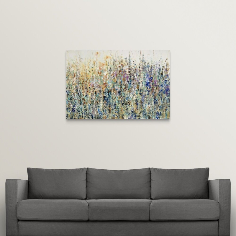 Thicket Wildflowers Framed On Canvas by Timothy O' Toole Painting
