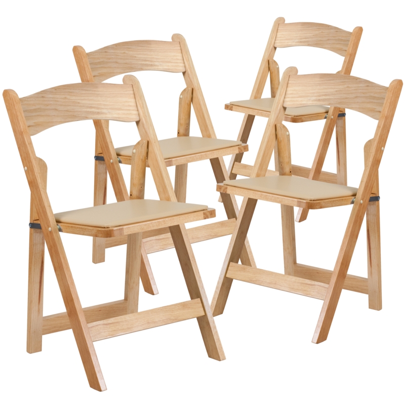 Thornfeldt Vinyl Padded Banquet Folding Chair Folding Chair Set (Set of 4)