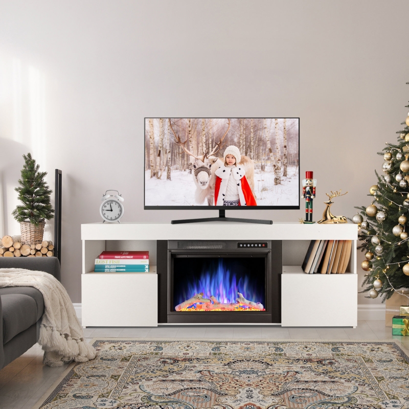 TV Stand for TV up to 60" with Electric Fireplace