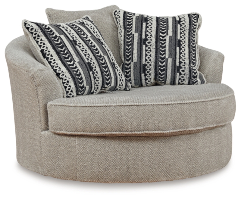 Upholstered Swivel Chair And A Half