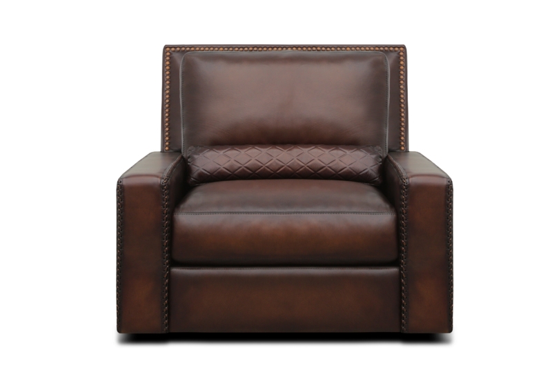 Urban Cowboy Leather Swivel Chair And A Half