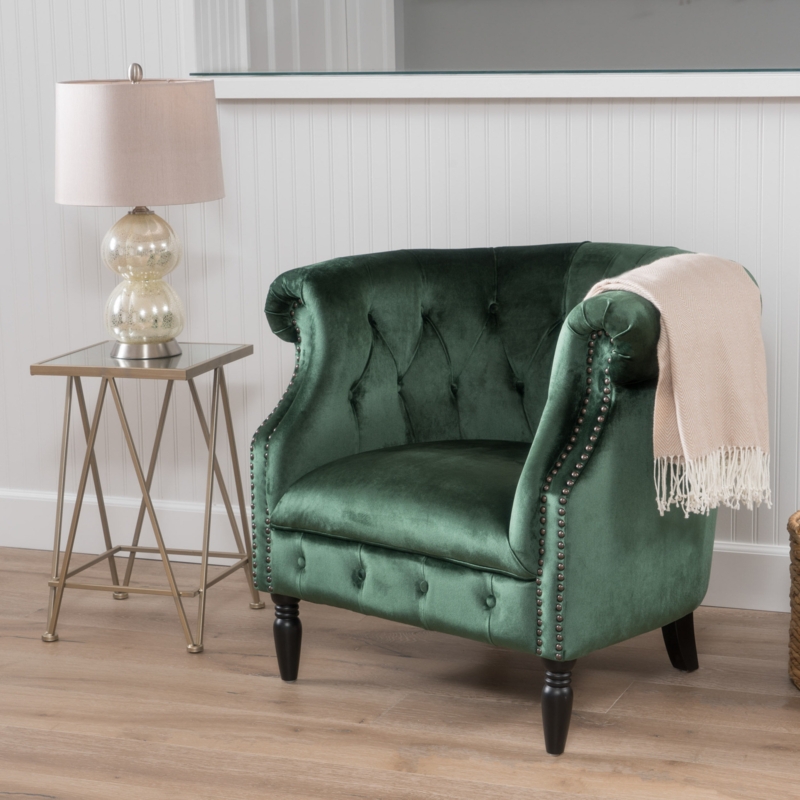 Valli Velvet Chesterfield Chair