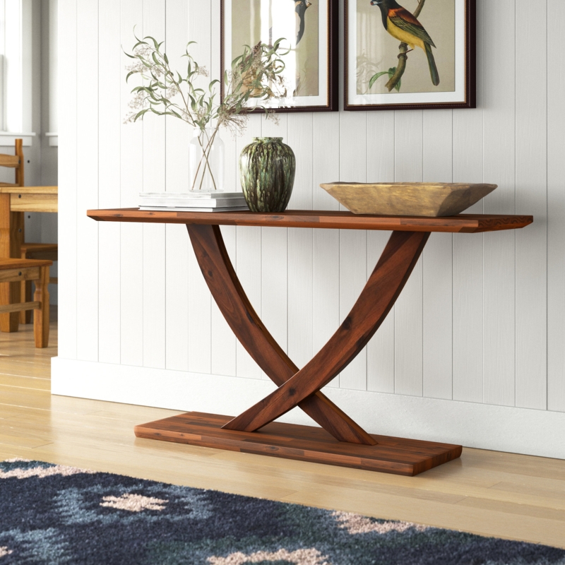 Vanwingerden 57'' Solid Wood Console Table