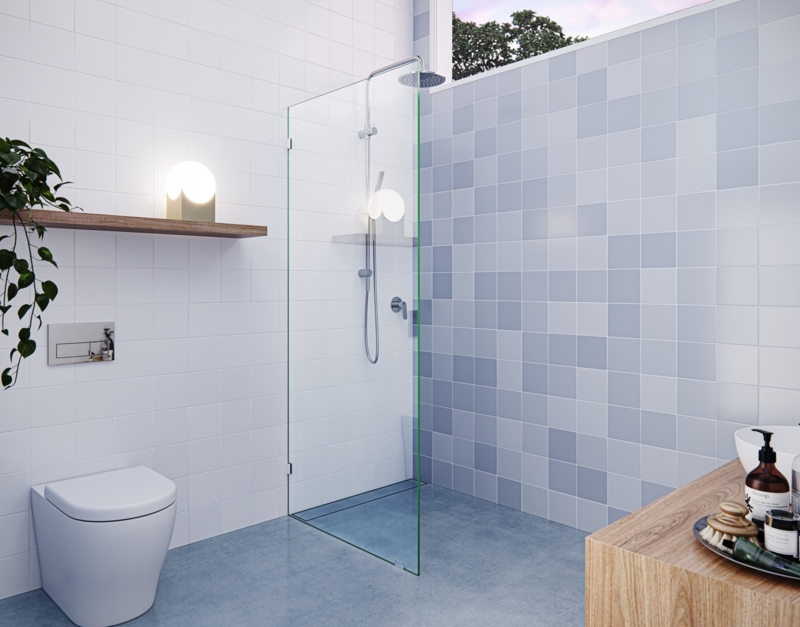 Vela 29 in. x 78 in. Fully Frameless Single Fixed Shower Panel
