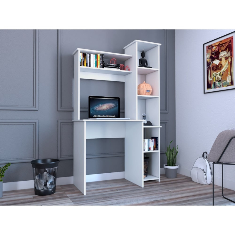 Versalles Writing Desk, Two Superior Shelves, Bookshelf