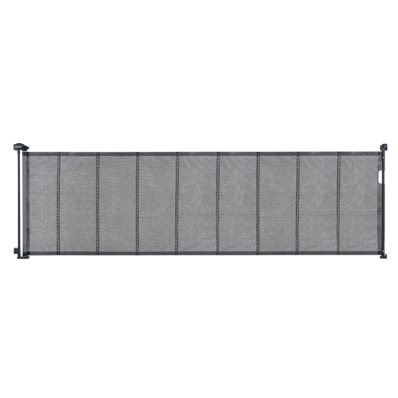 VEVOR Retractable Gate Black Plastic Wall Mounted Pet Gate