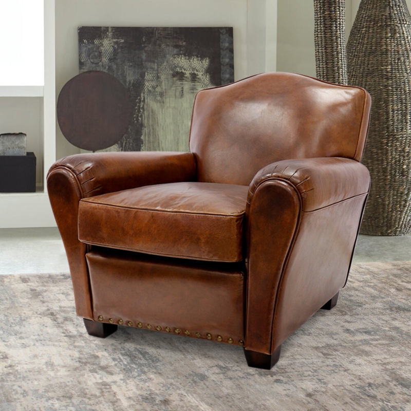 Vicenza Leather Wingback Chair