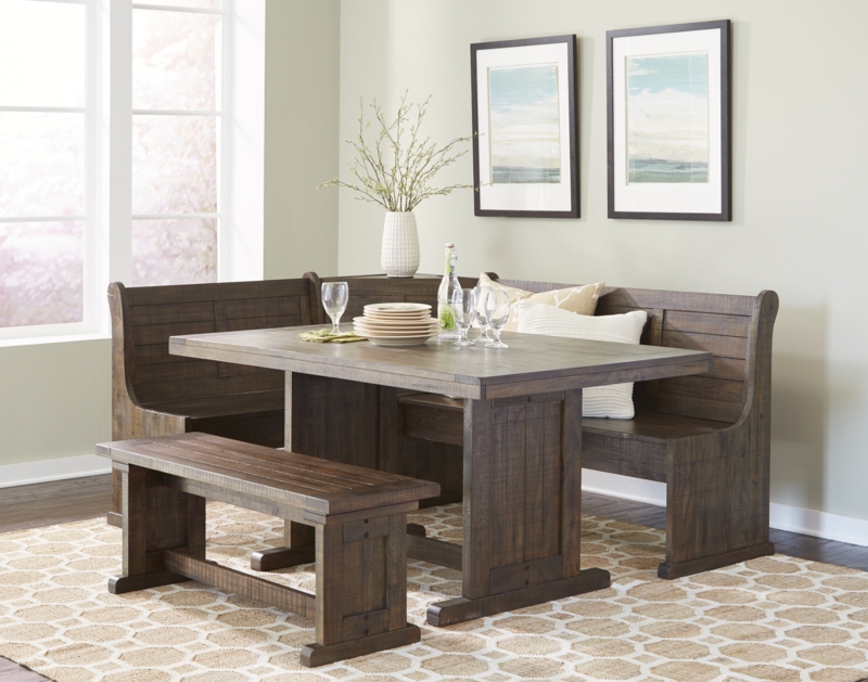 Villepinte 4 - Piece Solid Wood Breakfast Nook Dining Set