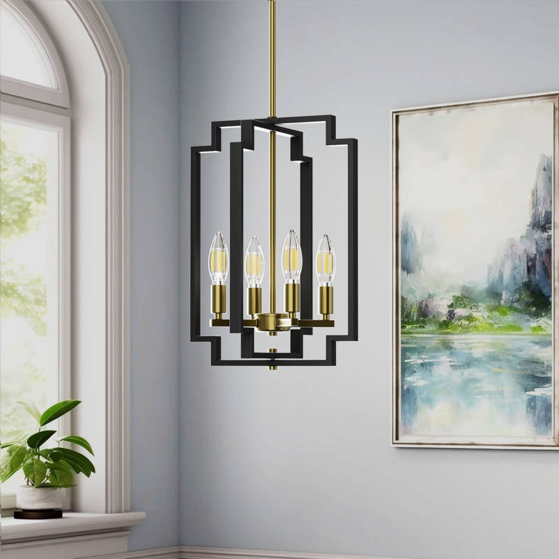 Vitan 4-Light Square / Rectangle Kitchen Island Lighting Pendant