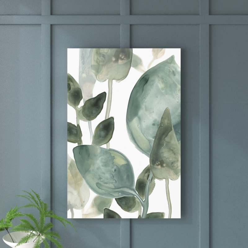 Water Leaves II On Canvas Print