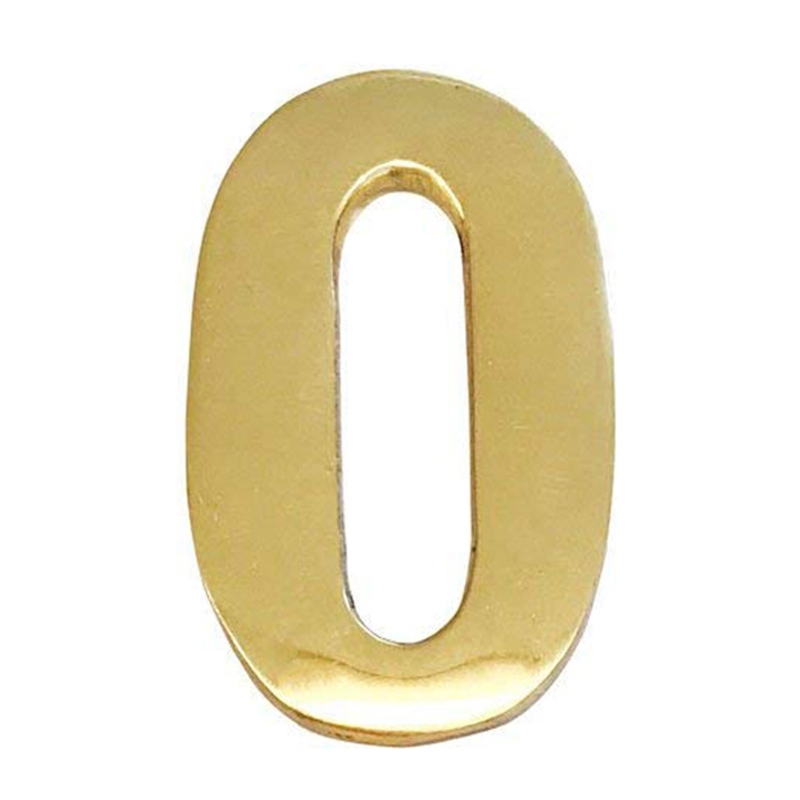 Williamsburg 2'' H Brass Self-Adhesive House Number