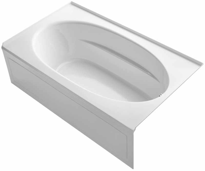 Windward 72" x 42" Alcove Soaking Acrylic Bathtub