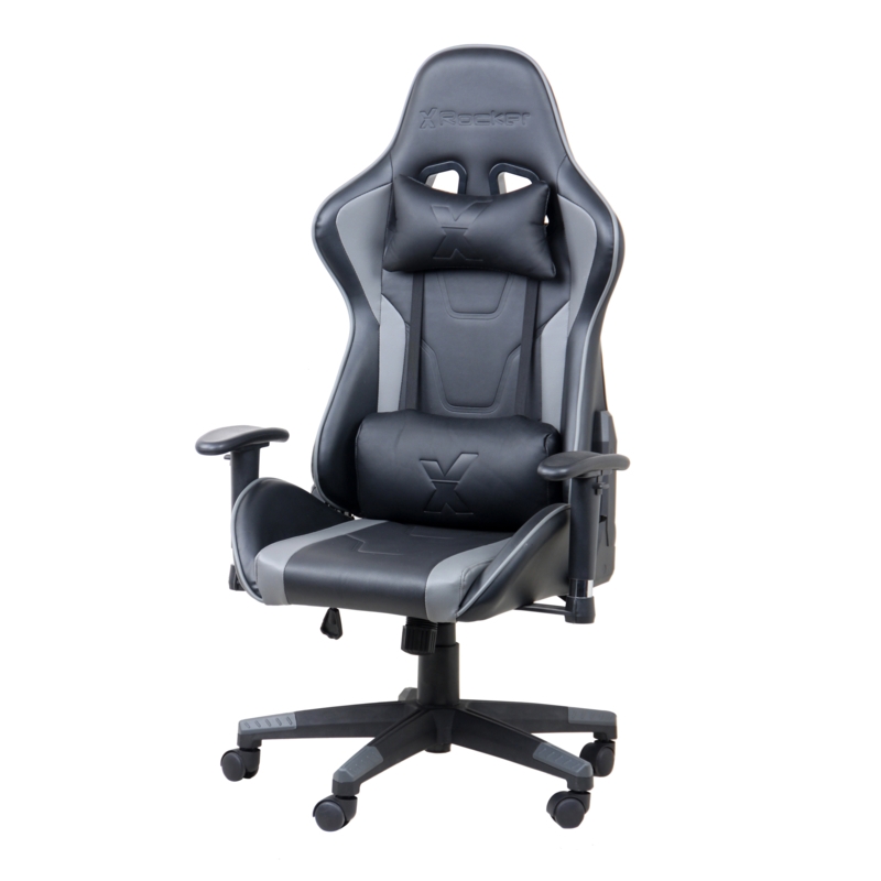 X Rocker Adjustable Ergonomic Faux Leather Swiveling PC u0026 Racing Game Chair with Built-in Speakers