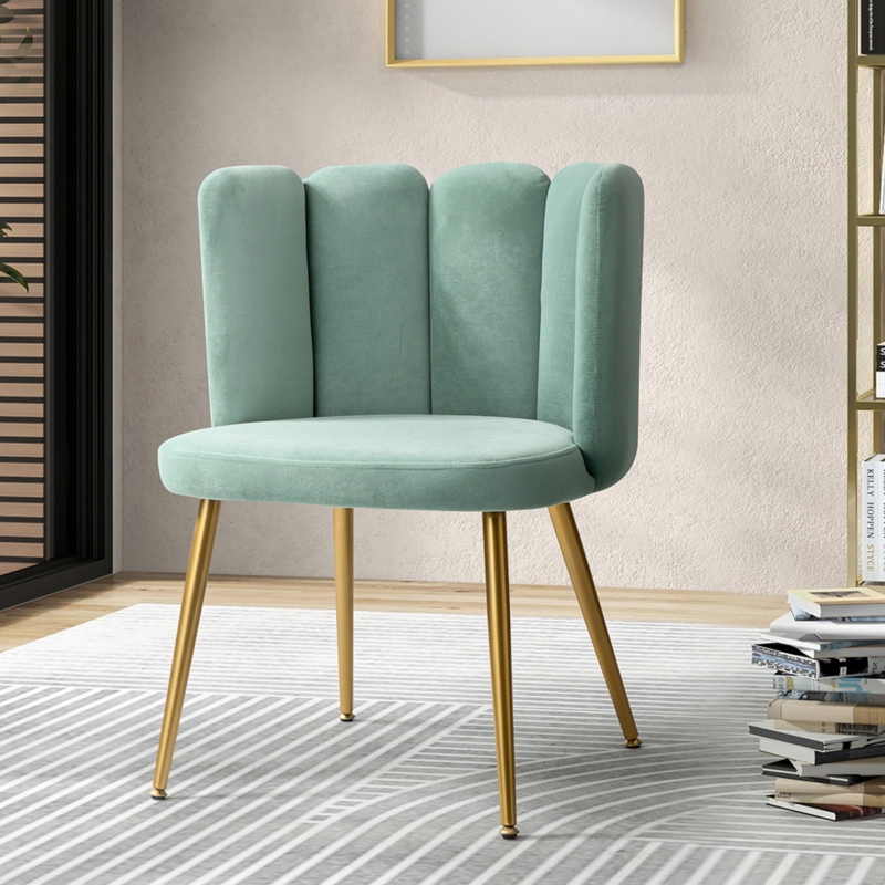 Yorba 23.6" W Velvet Side Chair with Tufted Back