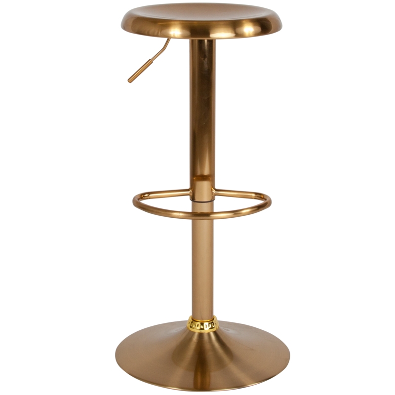 Yuvaan Adjustable Height Retro Barstool with Ergonomic Molded Seat