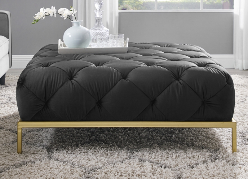 Zermeno Velvet Ottoman