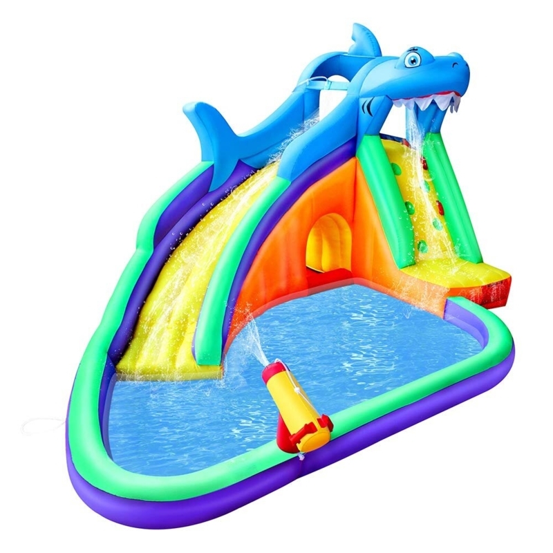 10.5' x 14.7' Bounce House with Water Slide and Air Blower
