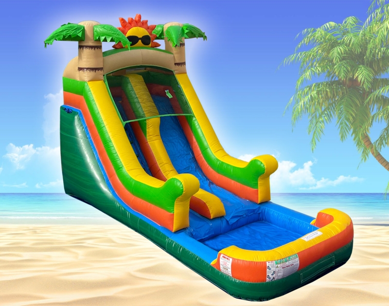13' H x 20' L Inflatable Tropical Water Slide