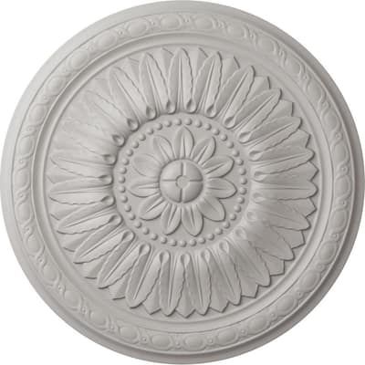24 in. x 1-5/8 in. Temple Urethane Ceiling (Fits Canopies upto 9-1/4 in.) ,Ultra Pure White