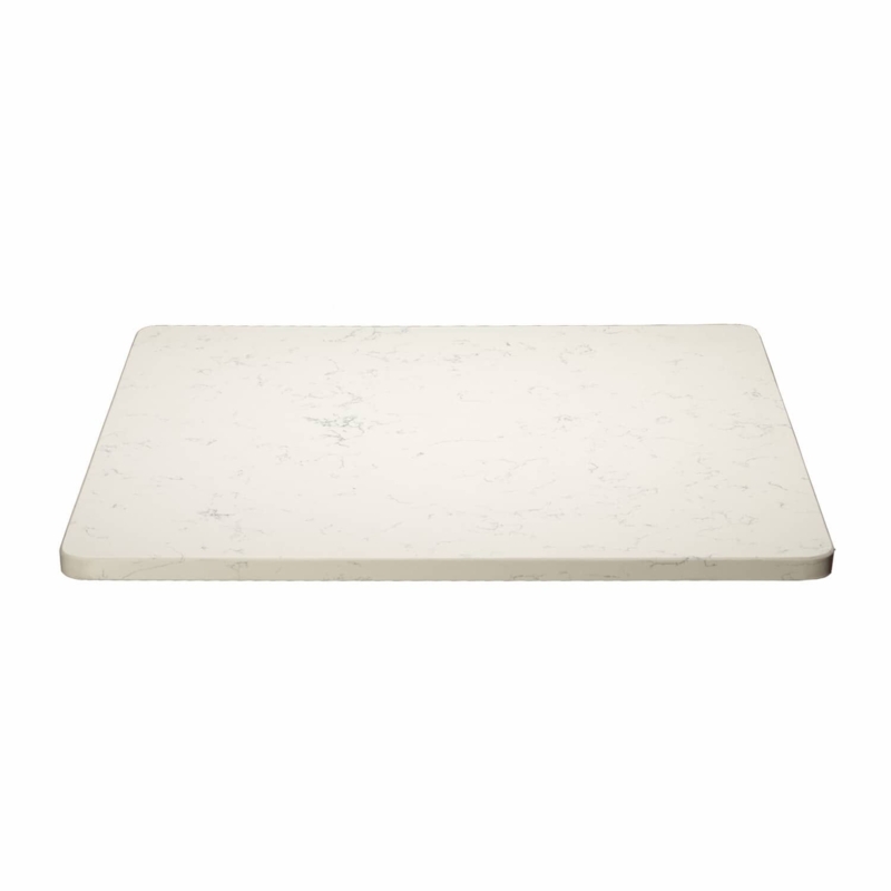 24'' L x 24'' W Quartz Square Beveled Edge Table Top