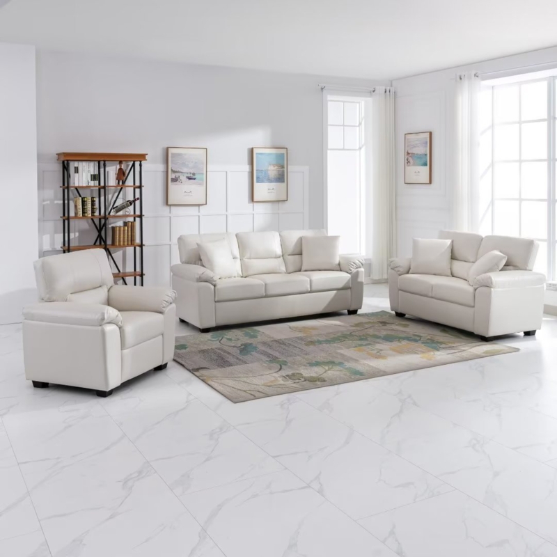 3 - Piece Faux Leather Living Room Set