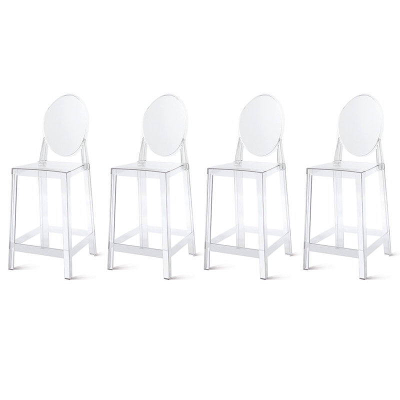 30" Seat Height Plastic Bar Stools Barstools For Dining Kitchen Hotel