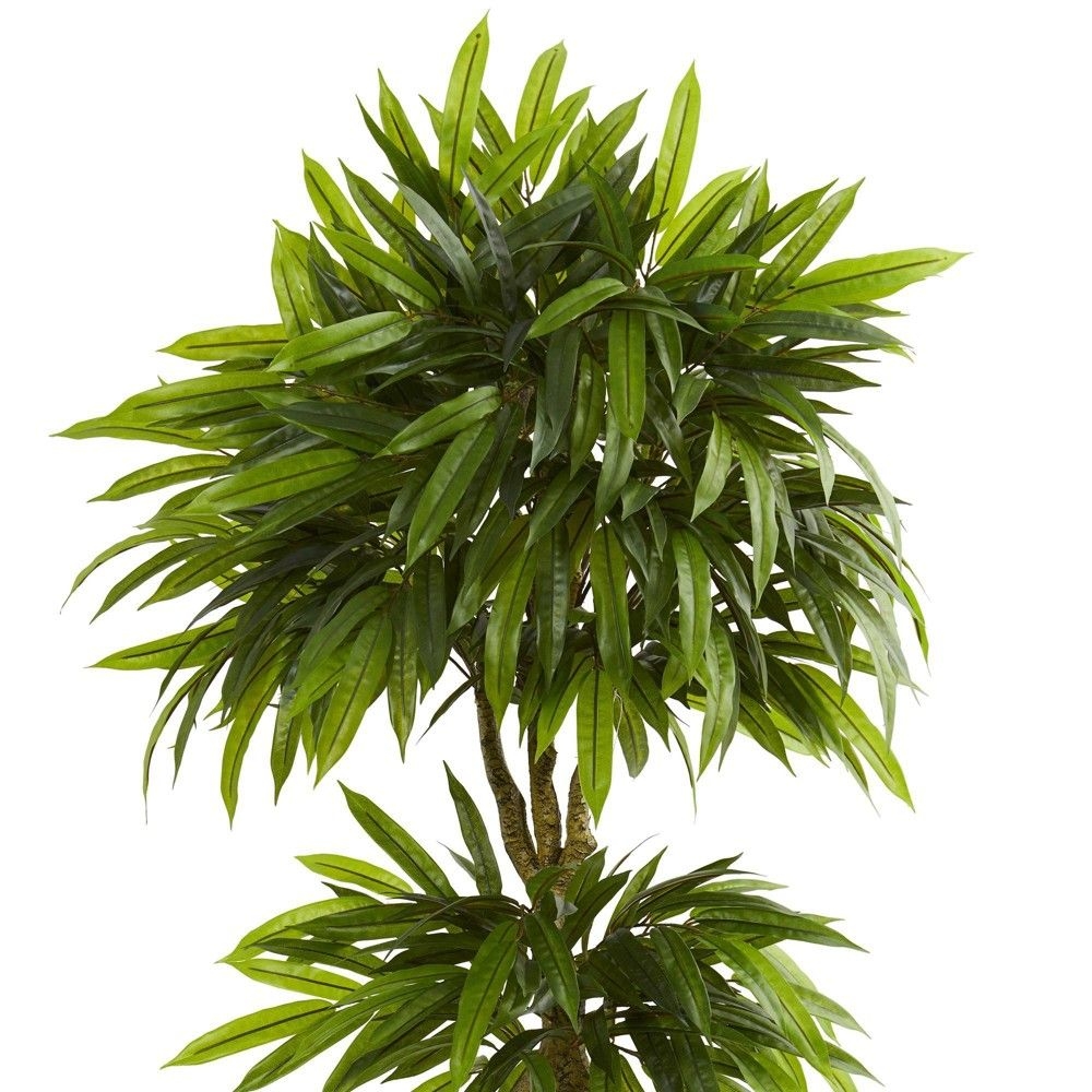 5.5ft Mango Artificial Tree In Black Planter - Nearly Natural