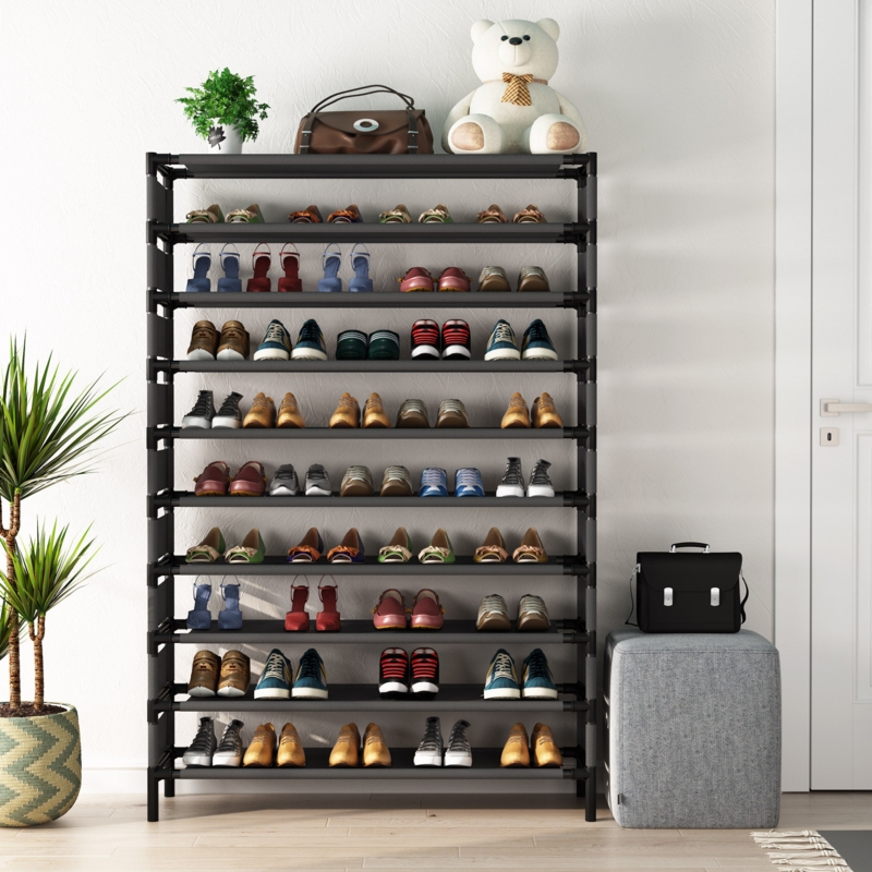 50 Pair 10 Tier Shoe Rack