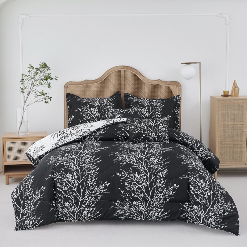 6-piece Dalaman Foliage Reversible Comforter Set