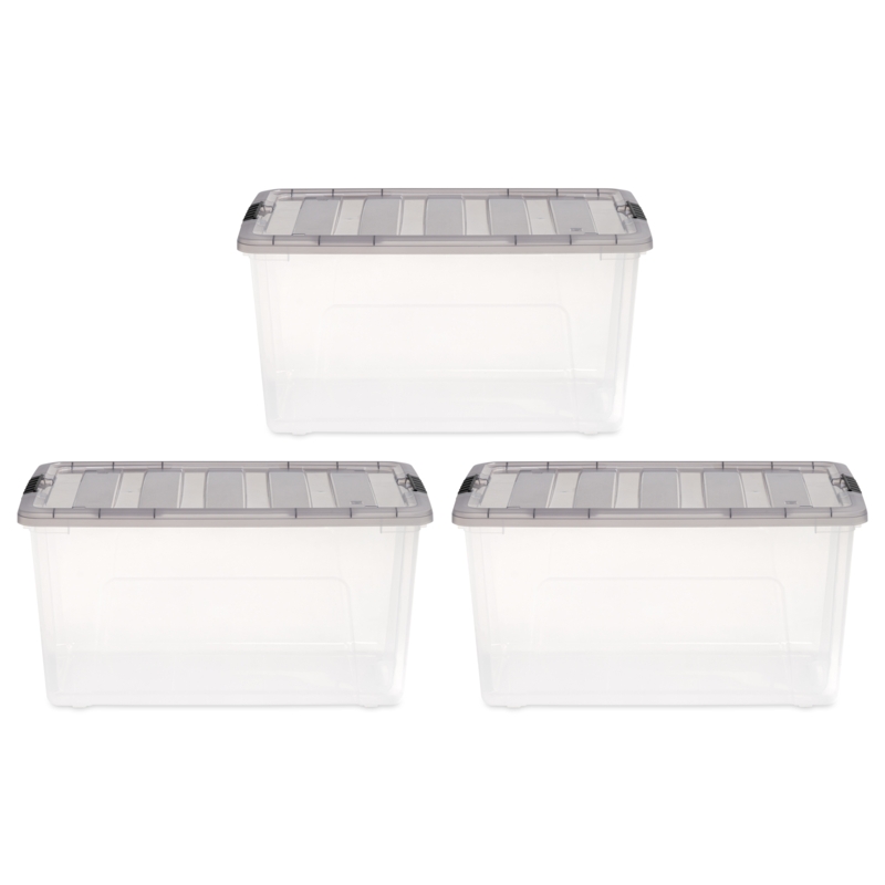 72 Qt [18 GAL] Stack u0026 Pull Storage Box