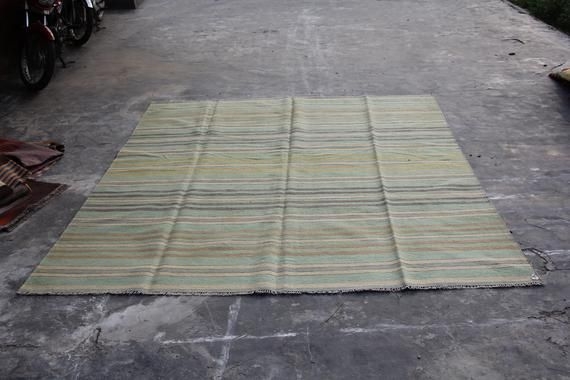 8 x 10 kilim rug,afghan handmade kilim rug, flateweave area kilim rug for bedroom and office use  Si