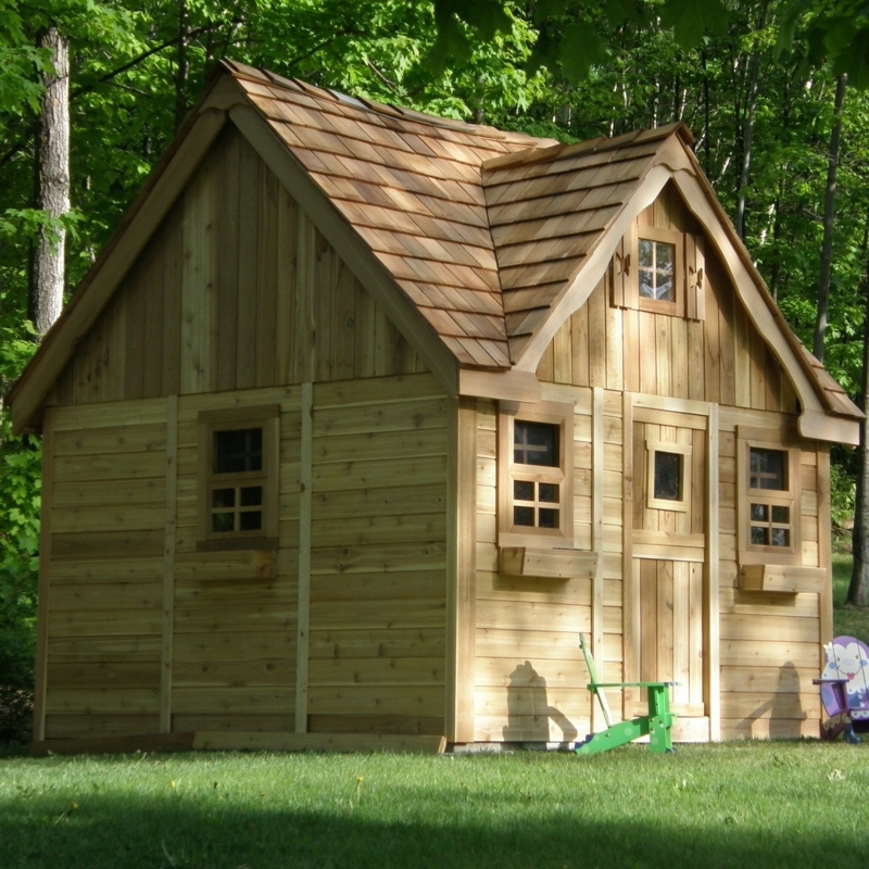 9 ft. W x 9 ft. D Lauren's Cottage Luxury Playhouse