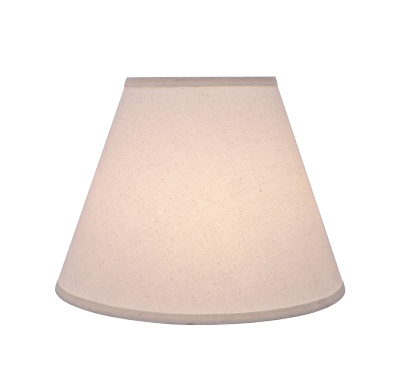9" H Linen Empire Lamp Shade ( Spider ) in Off-White