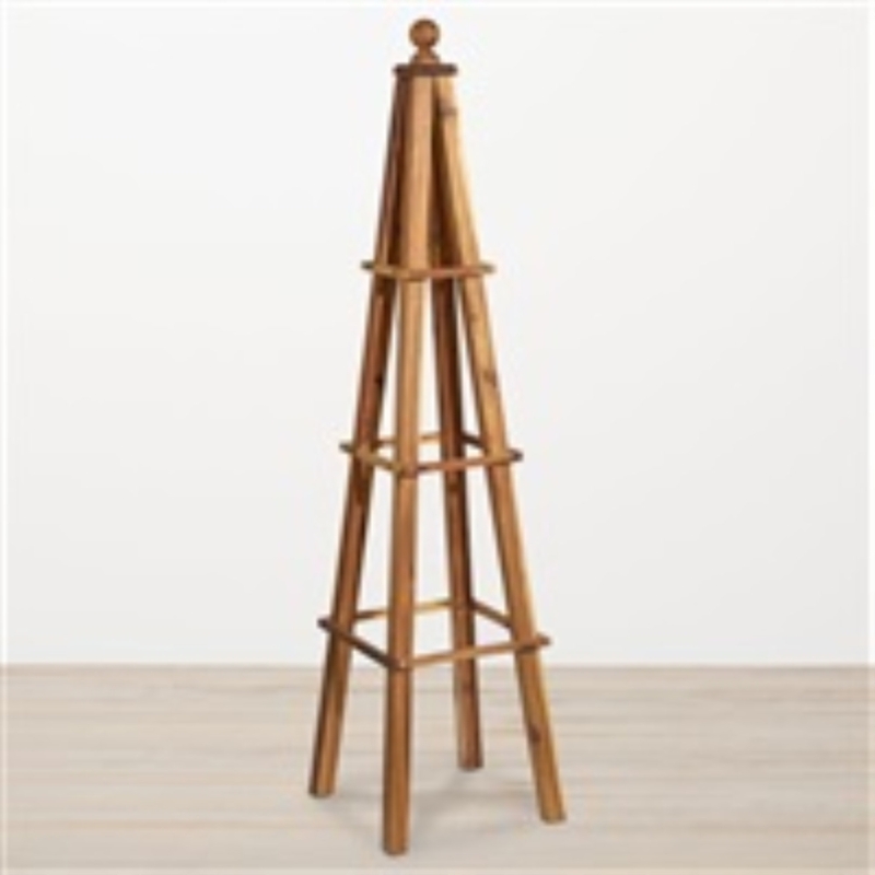 Abheek 61'' H x 14.8'' W Wood Obelisk Trellis